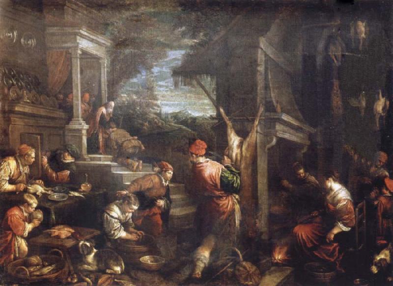 Francesco Bassano the younger The homecoming de lost of son into the father house France oil painting art